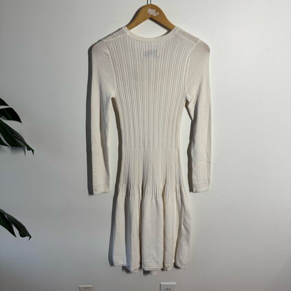 Textile Elizabeth and James Sweater Dress Women XS Ivory Winter White Holiday - Picture 2 of 8